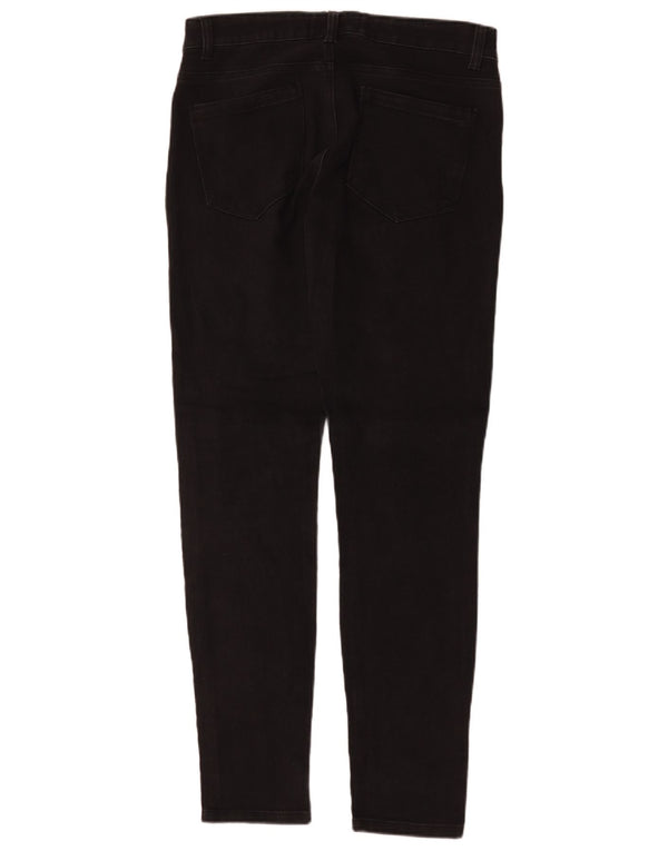 Zara Womens Skinny Jeans UK 14 Large W32 L31 Black Cotton