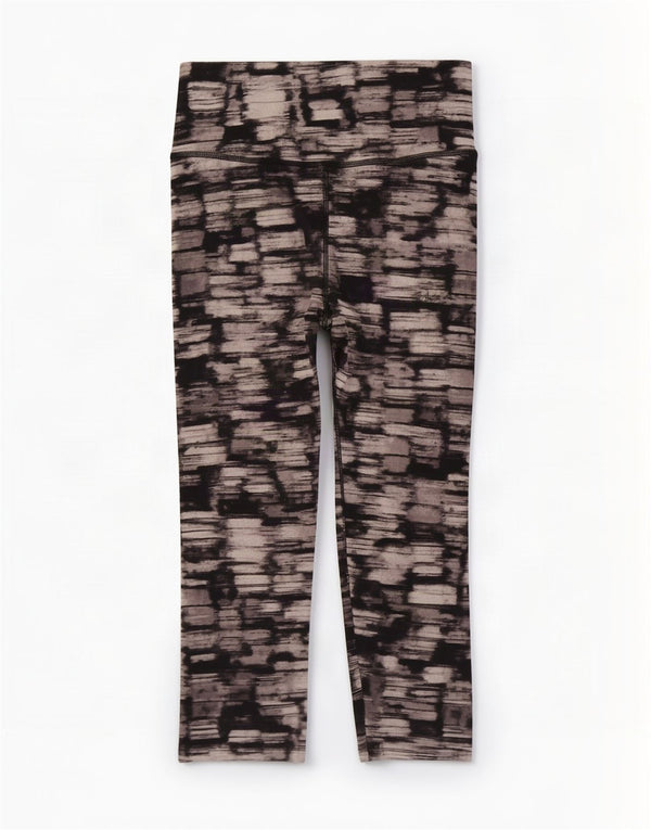 Leggings Capri Nike Dri Fit pentru femei UK 4 XS Gri Geometric Nylon