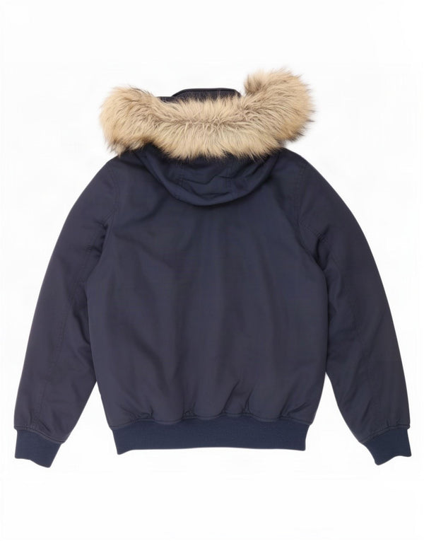 Jachetă căptușită cu glugă pentru bărbați Tommy Hilfiger UK 34 XS Poliester bleumarin