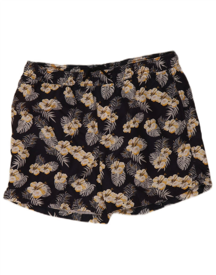 Pantaloni scurți de înot Jack & Jones pentru bărbați, poliester floral, albastru marin mediu