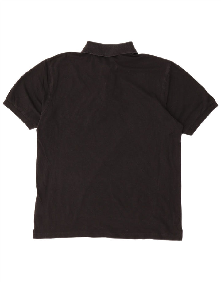 Tricou polo pentru bărbați Hugo Boss, bumbac negru mare