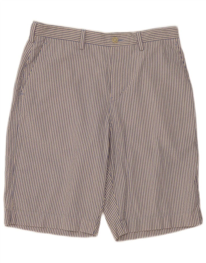 Pantaloni scurți chino pentru bărbați Marks & Spencer W32, bumbac cu dungi albastre medii