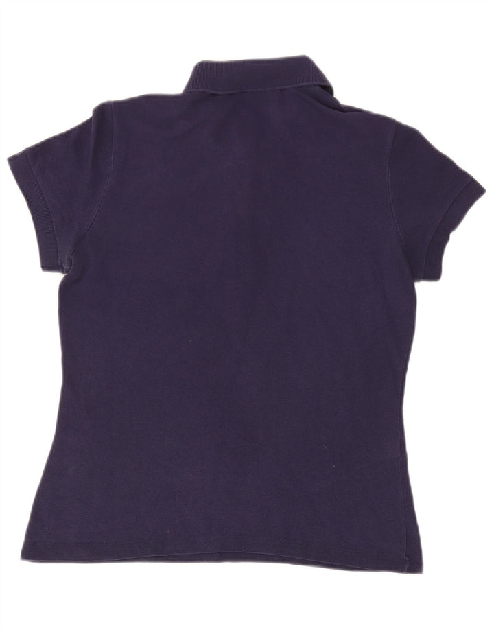 Tricou polo Lacoste pentru femei Mărimea 42 mare, bumbac bleumarin