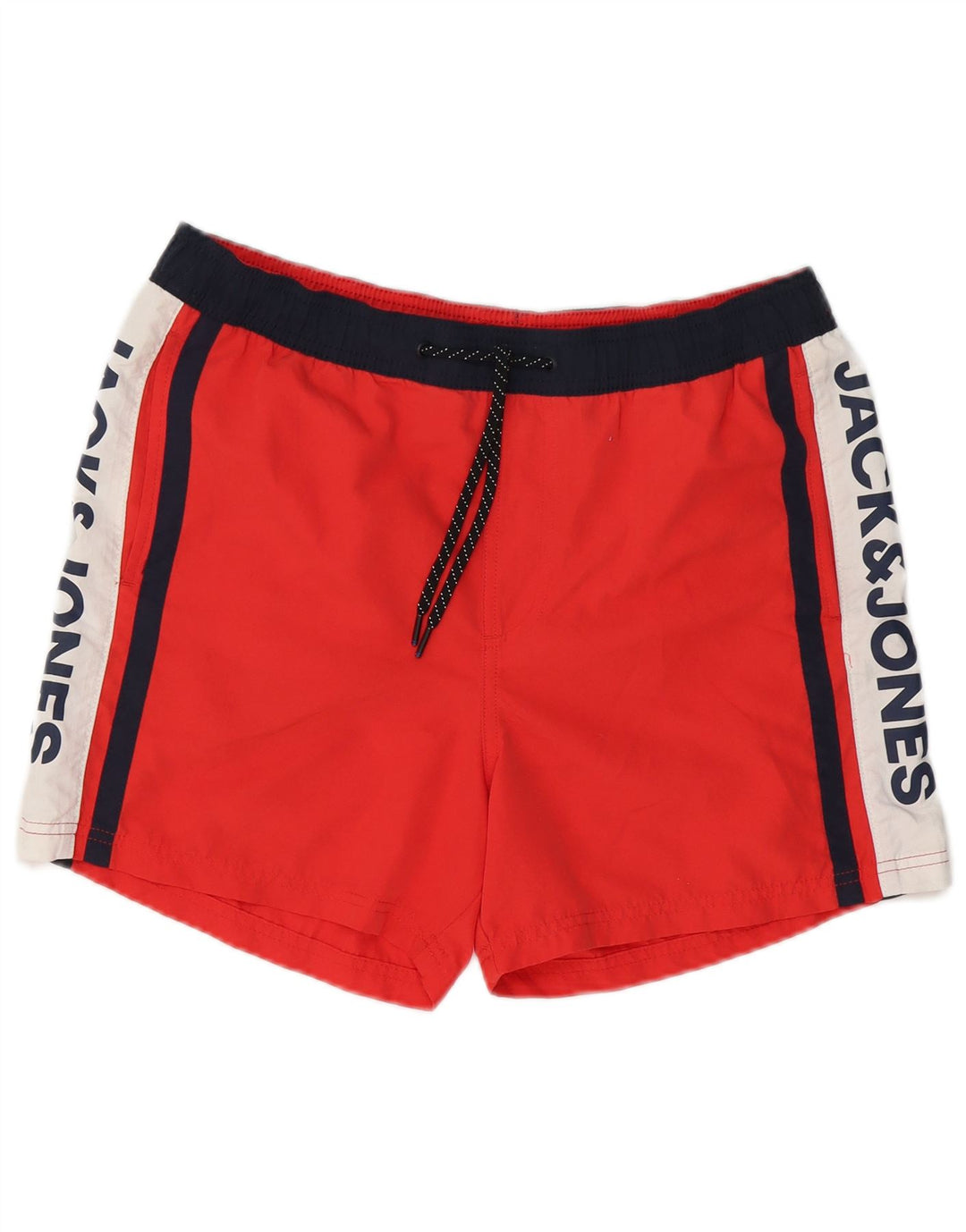 Pantaloni scurți de înot cu grafică Jack & Jones pentru bărbați, roșu mediu, poliester color bloc