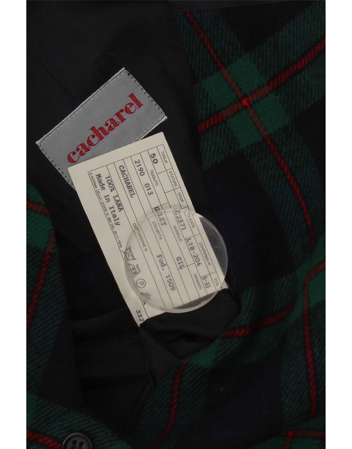 Gilet Bărbați Cacharel IT 50 Medium Bleumarin Lână Check