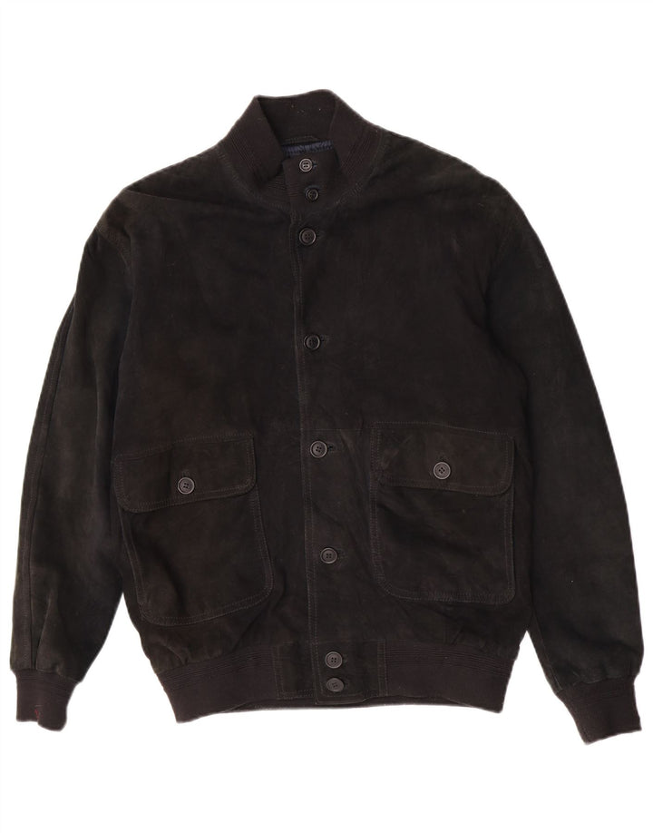 Jachetă Bomber de piele intoarsa pentru barbati Zarro IT 50, mare, neagra