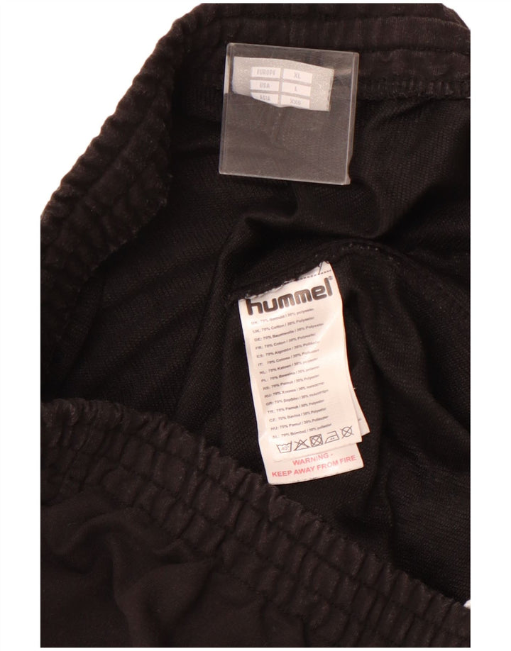 Pantaloni de trening grafic pentru bărbați HUMMEL Pantaloni de jogging mari, negru, bumbac