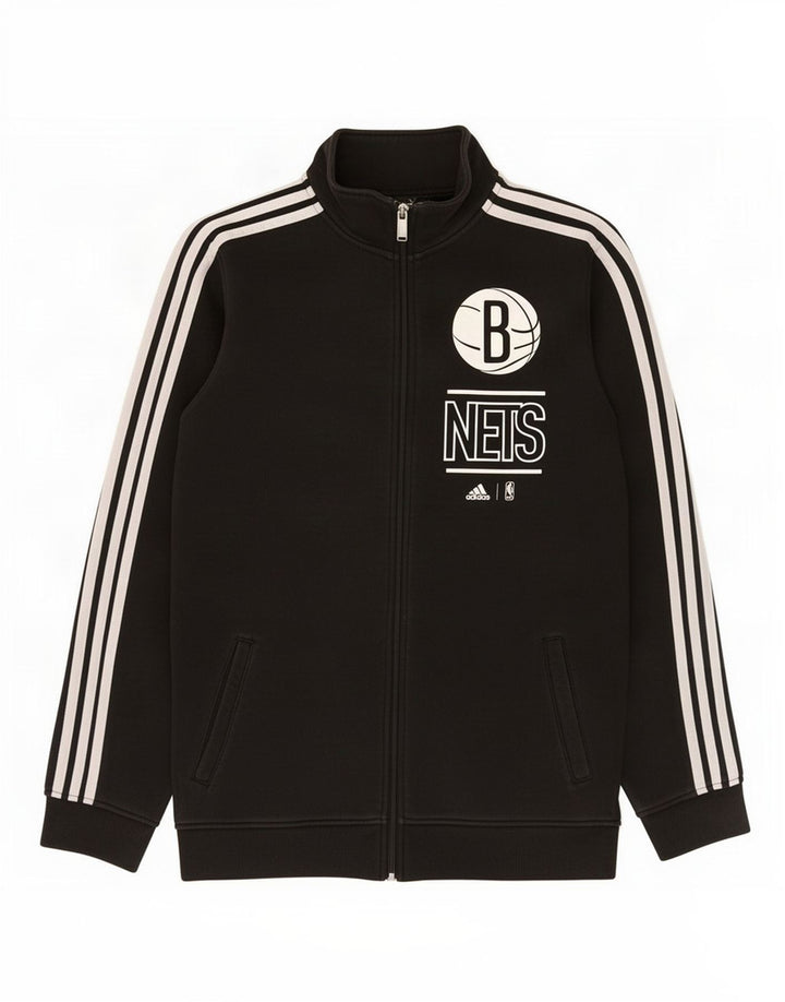 Adidas pentru bărbați Brooklyn Nets Graphic Trening Top Jachetă Mic Negru Bumbac