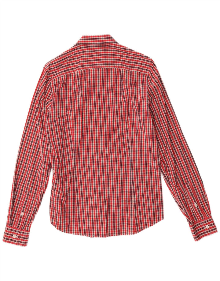 Cămașă pentru bărbați Calvin Klein Jeans, bumbac cu carouri roșii medii