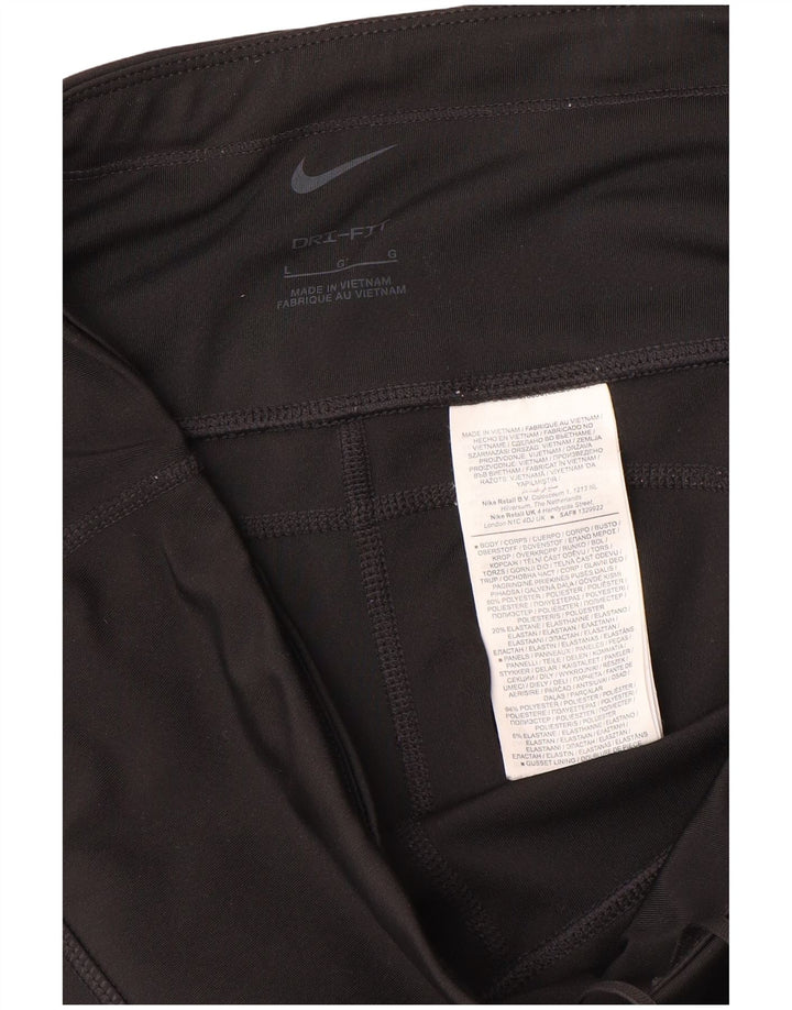 Leggings grafic Nike pentru femei UK 14, mare, negru, poliester