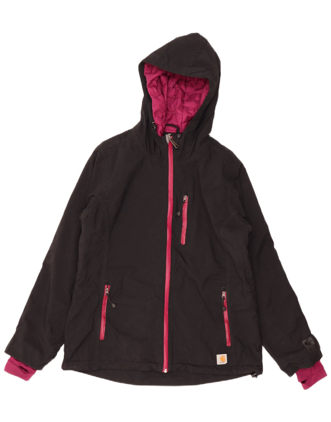 Jachetă de vânt cu glugă pentru femei Carhartt US 8/10 Poliester mediu negru
