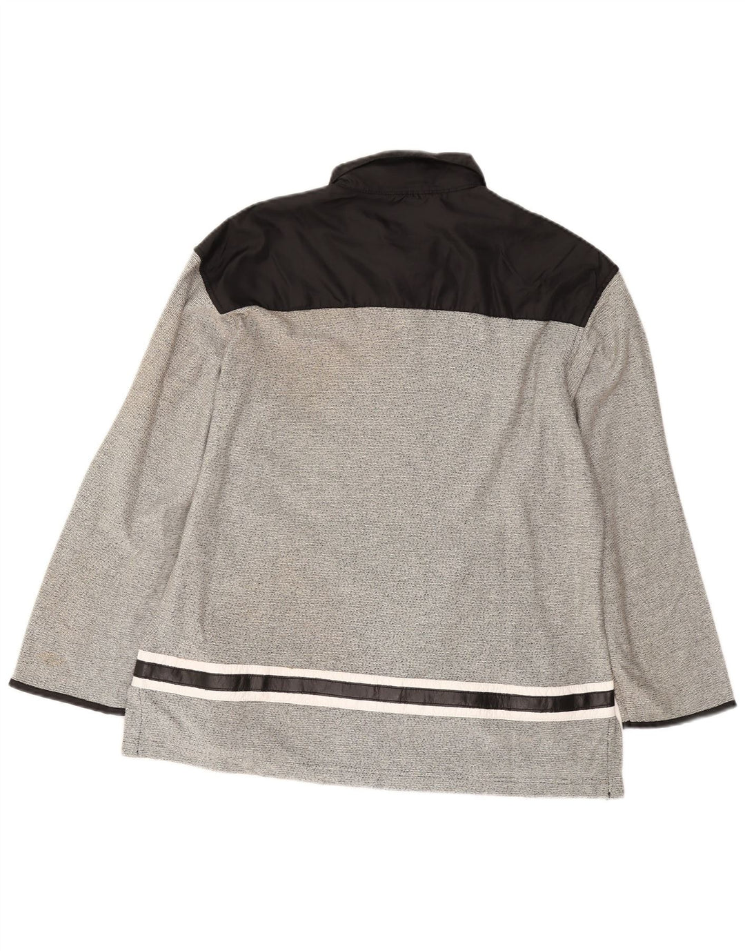 ZONE Tricou polo cu mânecă lungă pentru bărbați, gri mediu, bloc de culoare