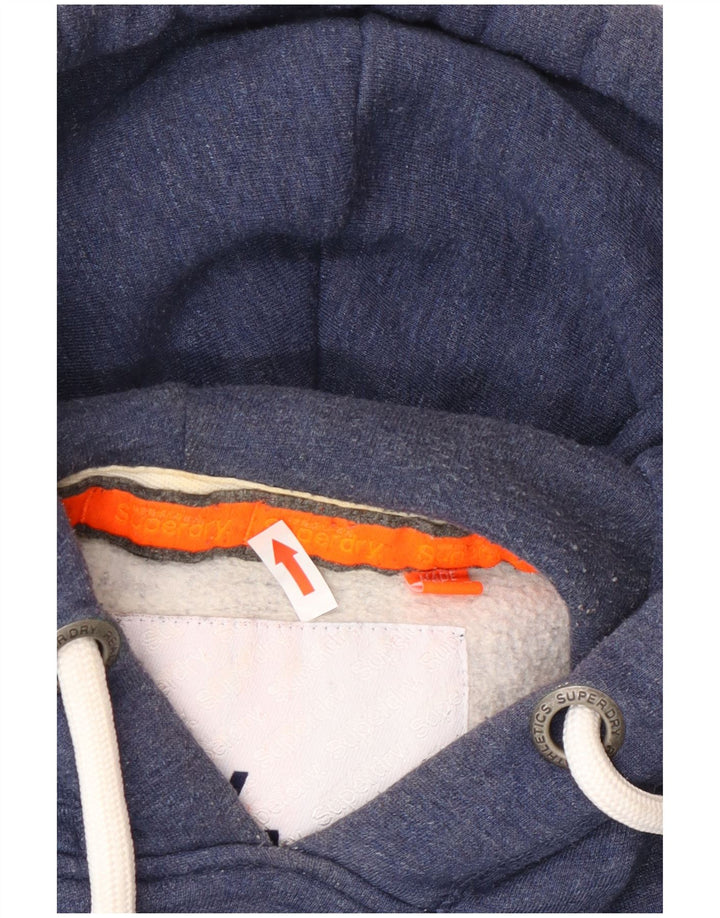 Pulover cu glugă Superdry pentru bărbați, cu formă regulată, din bumbac, albastru