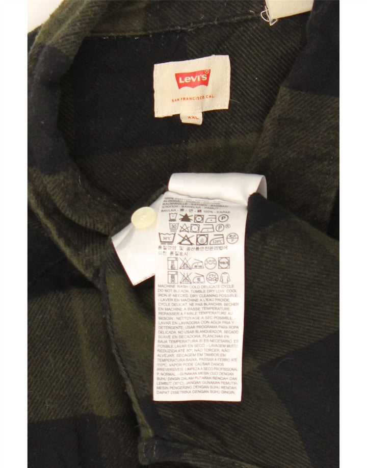 Cămașă pentru bărbați Levi's Flannel 2XL Kaki Check Bumbac