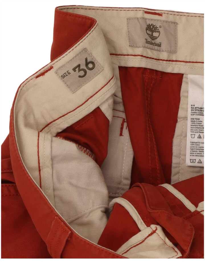 Pantaloni scurți cargo pentru bărbați Timberland W36, bumbac roșu mare