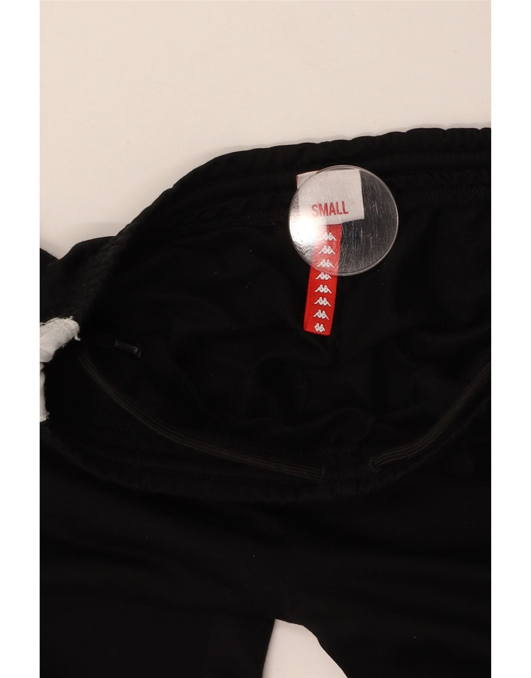 Pantaloni de trening grafic KAPPA pentru femei UK 8 Small Black Colorblock