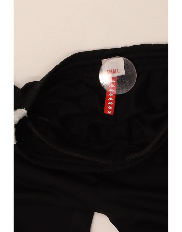 Pantaloni de trening grafic KAPPA pentru femei UK 8 Small Black Colorblock