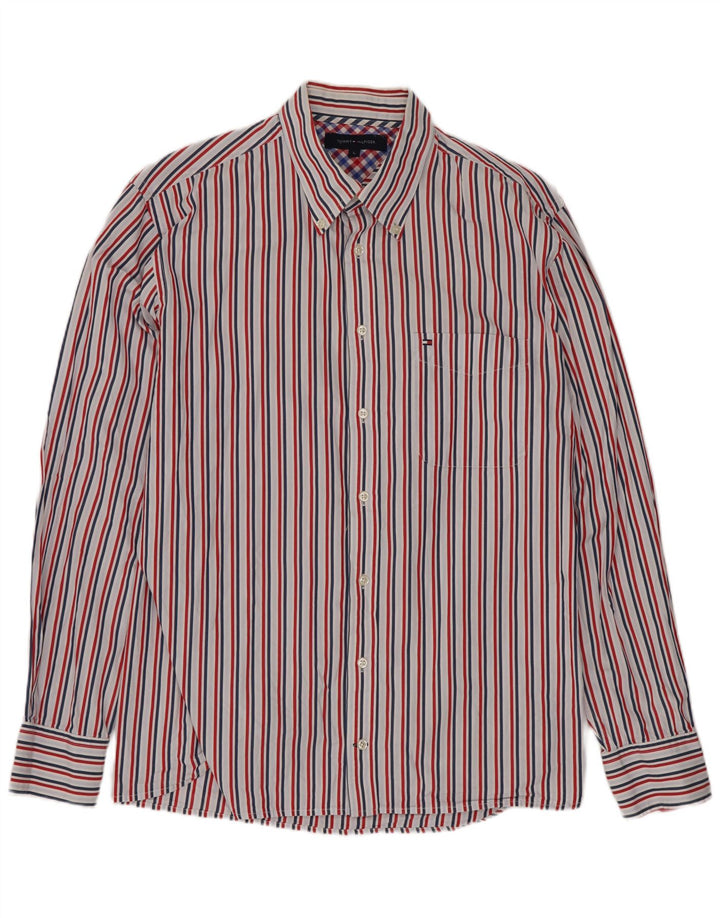Cămașă pentru bărbați Tommy Hilfiger, bumbac cu dungi mari, multicolore