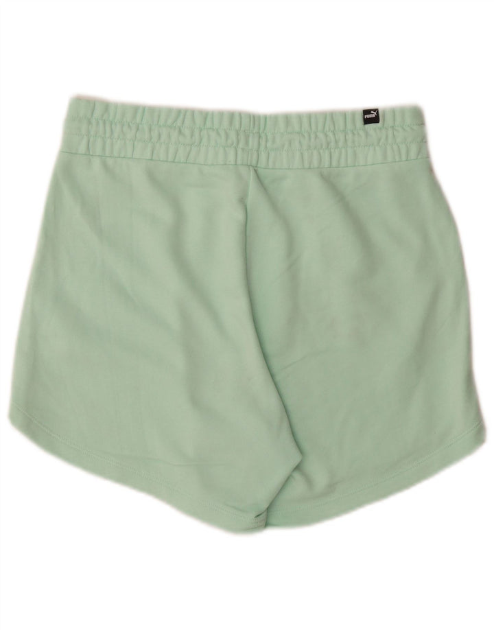 Pantaloni scurti sport Puma pentru femei UK 14, bumbac verde mediu