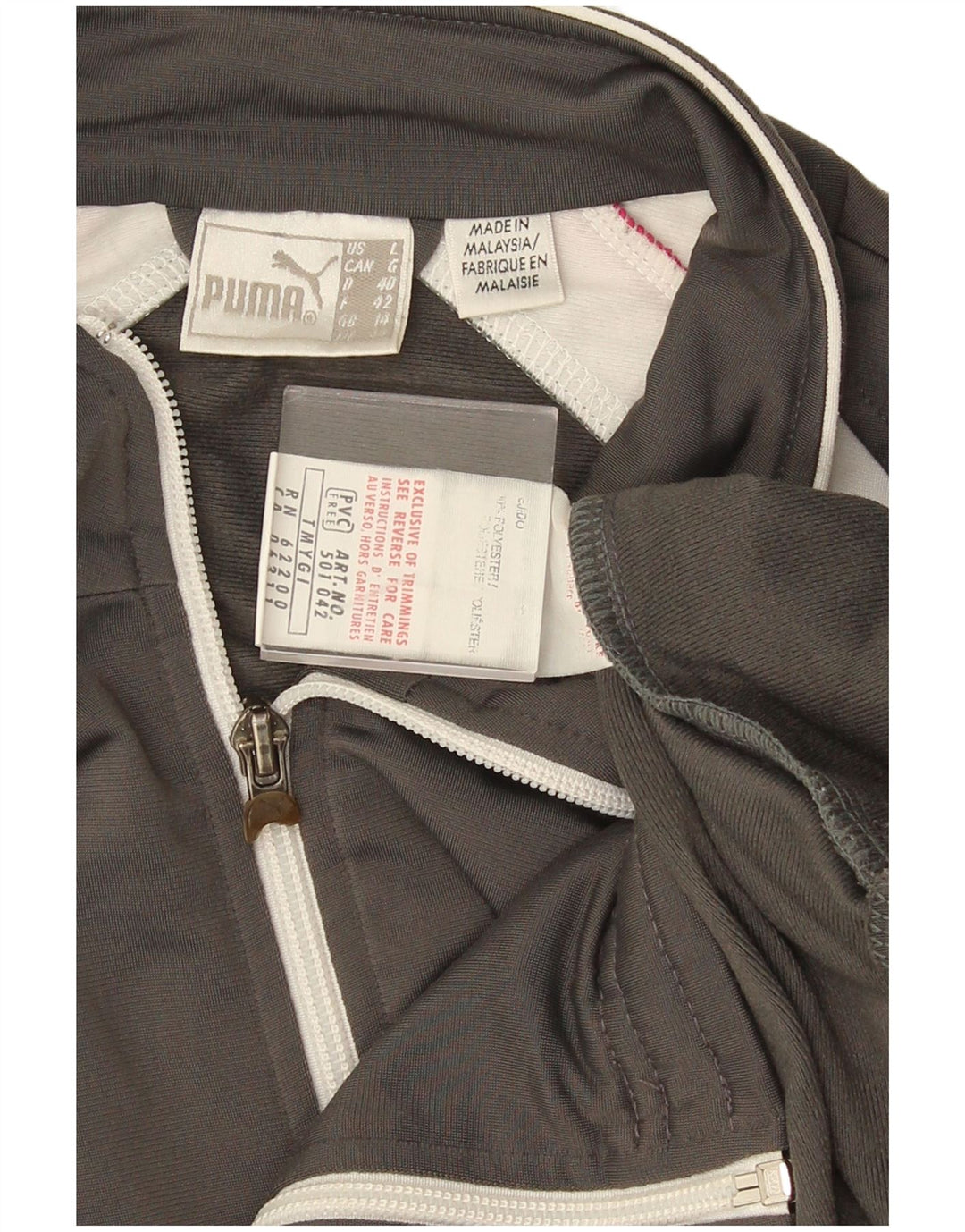 Jachetă de trening Puma pentru femei UK 14, mare, gri, poliester color bloc