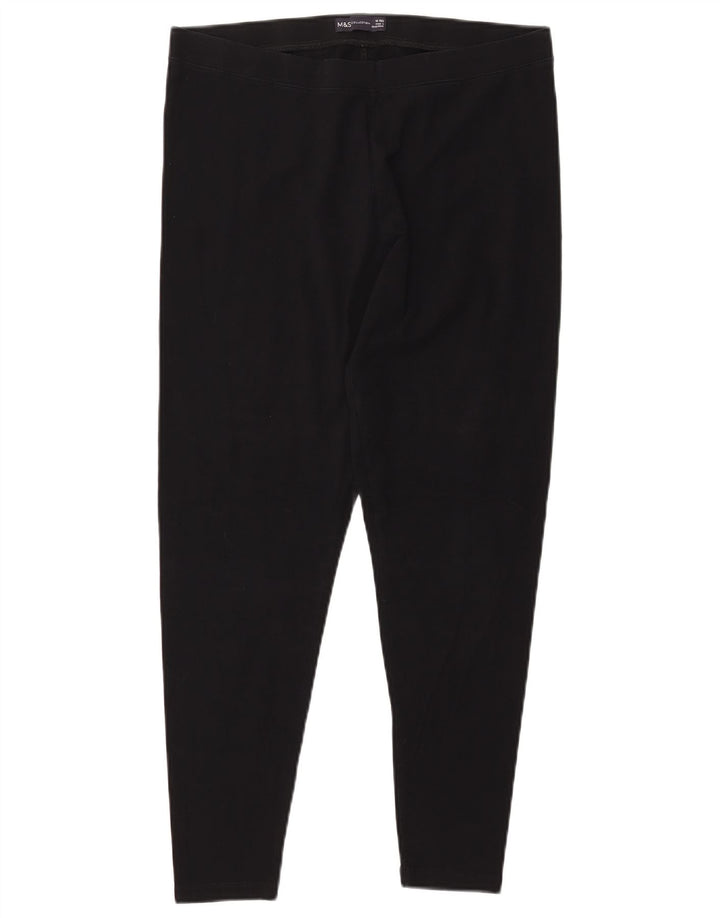 MARKS & SPENCER Leggings pentru femei UK 16, mare, negru, bumbac