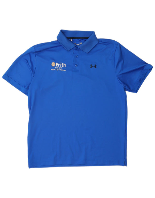 Tricou polo Under Armour Heat Gear pentru bărbați, mare, albastru