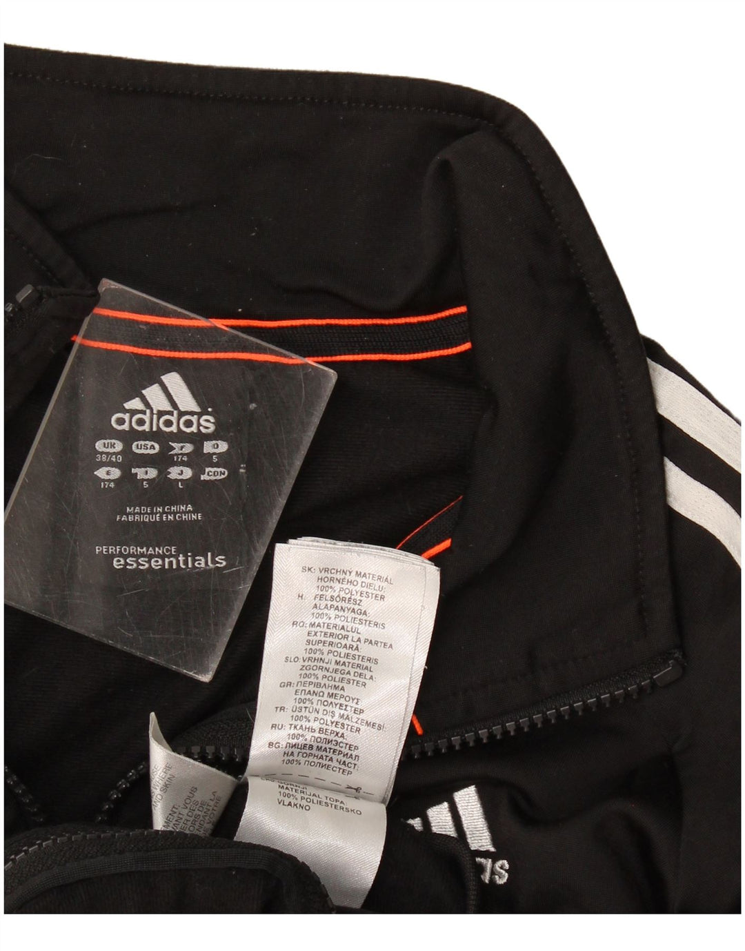 Adidas Mens Climalite Trening Top Jacket UK 38/40 Medium Black Poliester