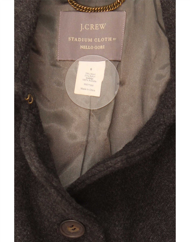 J. Crew Womens By Nello Gori 4 Button Mazăre US 6 Medium Gri Lână