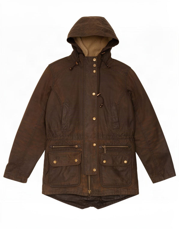Jachetă pentru femei Barbour, din bumbac cerat, cu glugă, UK 8, Kaki