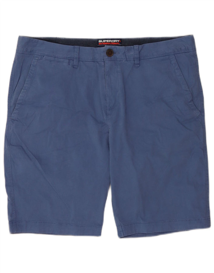 Pantaloni scurți chino Superdry pentru bărbați W34, mare, albastru, bumbac