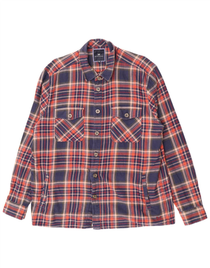 Crew Clothing Cămașă de flanel pentru bărbați XL, bumbac cu carouri multicolore