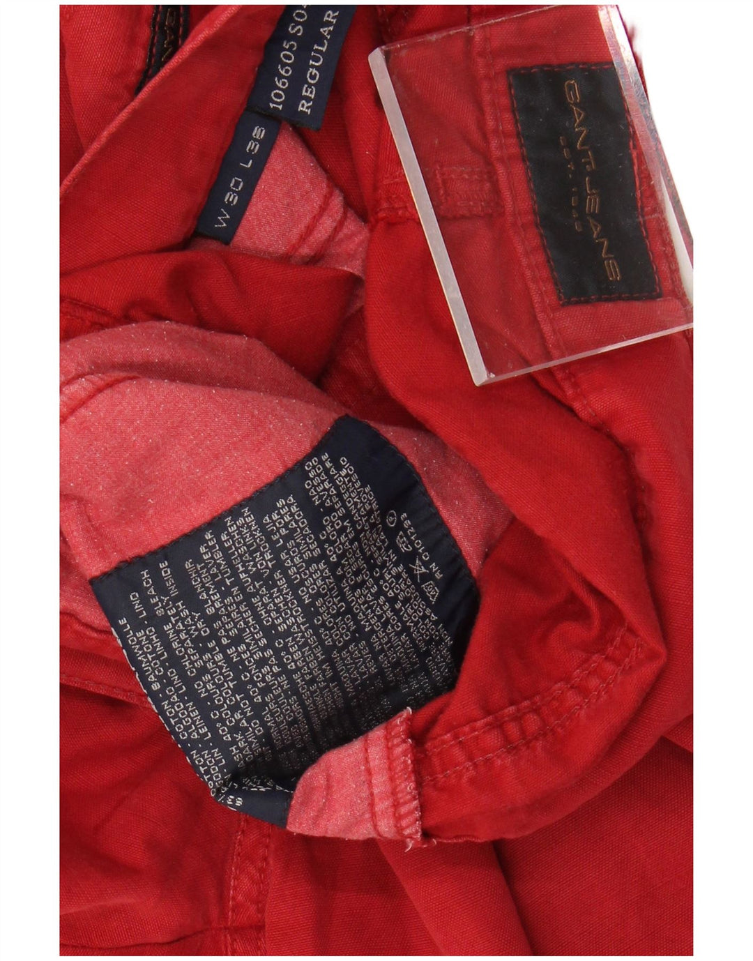 Pantaloni casual GANT pentru bărbați, cu croiala normală, L30 L36, bumbac roșu