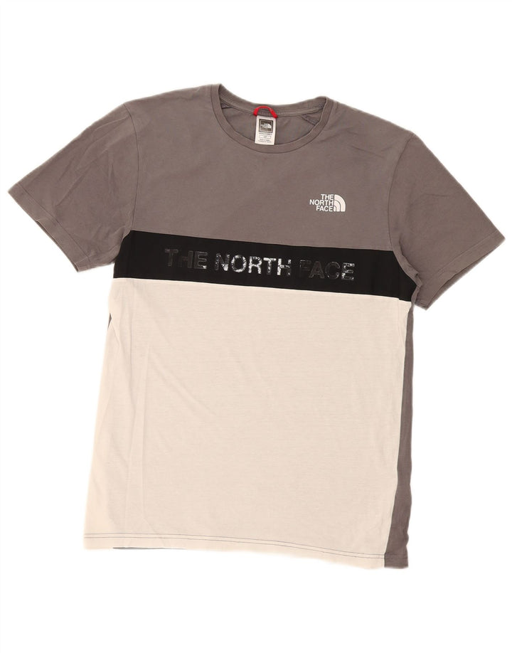 Tricou cu grafică obișnuită The North Face pentru bărbați Top mic, gri, color block