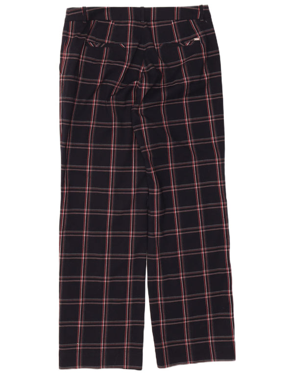 Pantaloni chino drepti pentru femei Esprit UK 14 Large W34 L31 Bleumarin Check