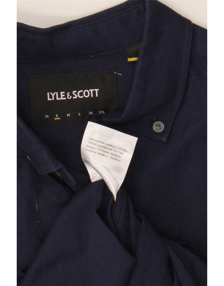 Cămașă pentru bărbați Lyle & Scott Bumbac bleumarin mic