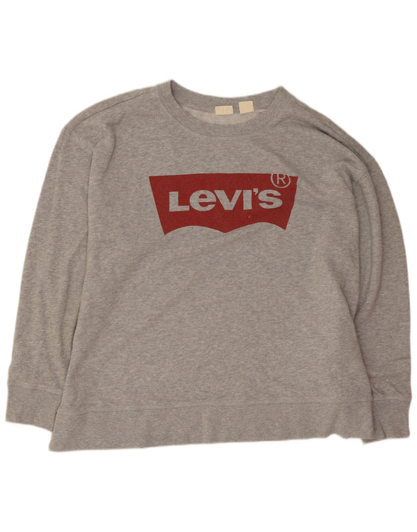 Pulover Levi's pentru damă cu grafică, UK 20 2XL, bumbac cu pete gri