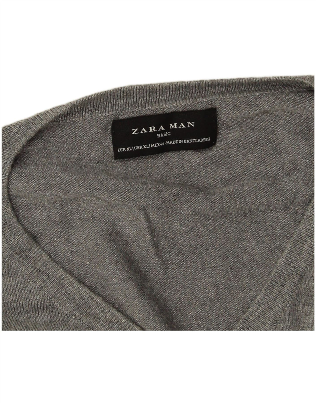 Pulover pentru bărbați Zara, cu decolteu în V, XL, gri