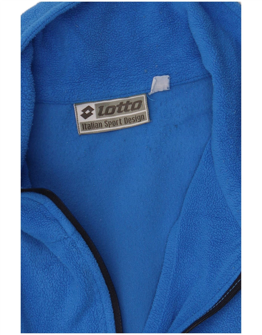 LOTTO Mens Zip Neck Fleece Jumper Medium Blue Polyester