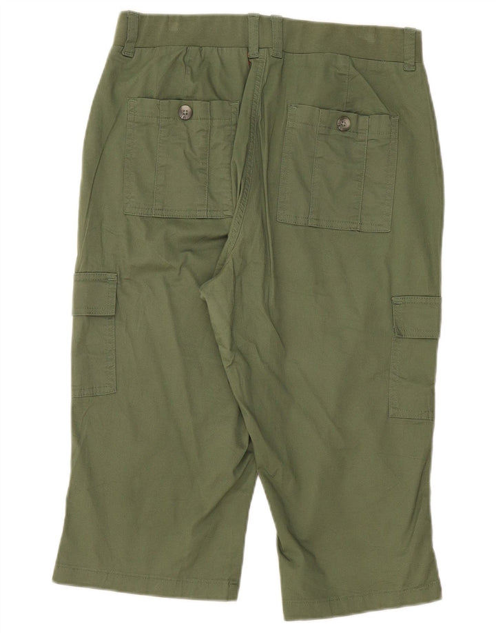 Pantaloni scurti cargo, cu talie medie, pentru femei, Lee, W32, kaki