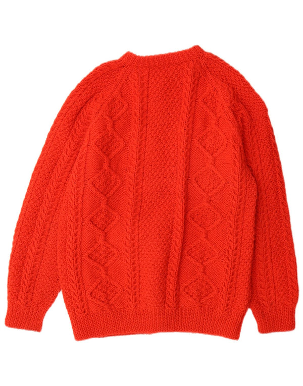 Pulover vintage pentru femei UK 10 Small Red Geometric