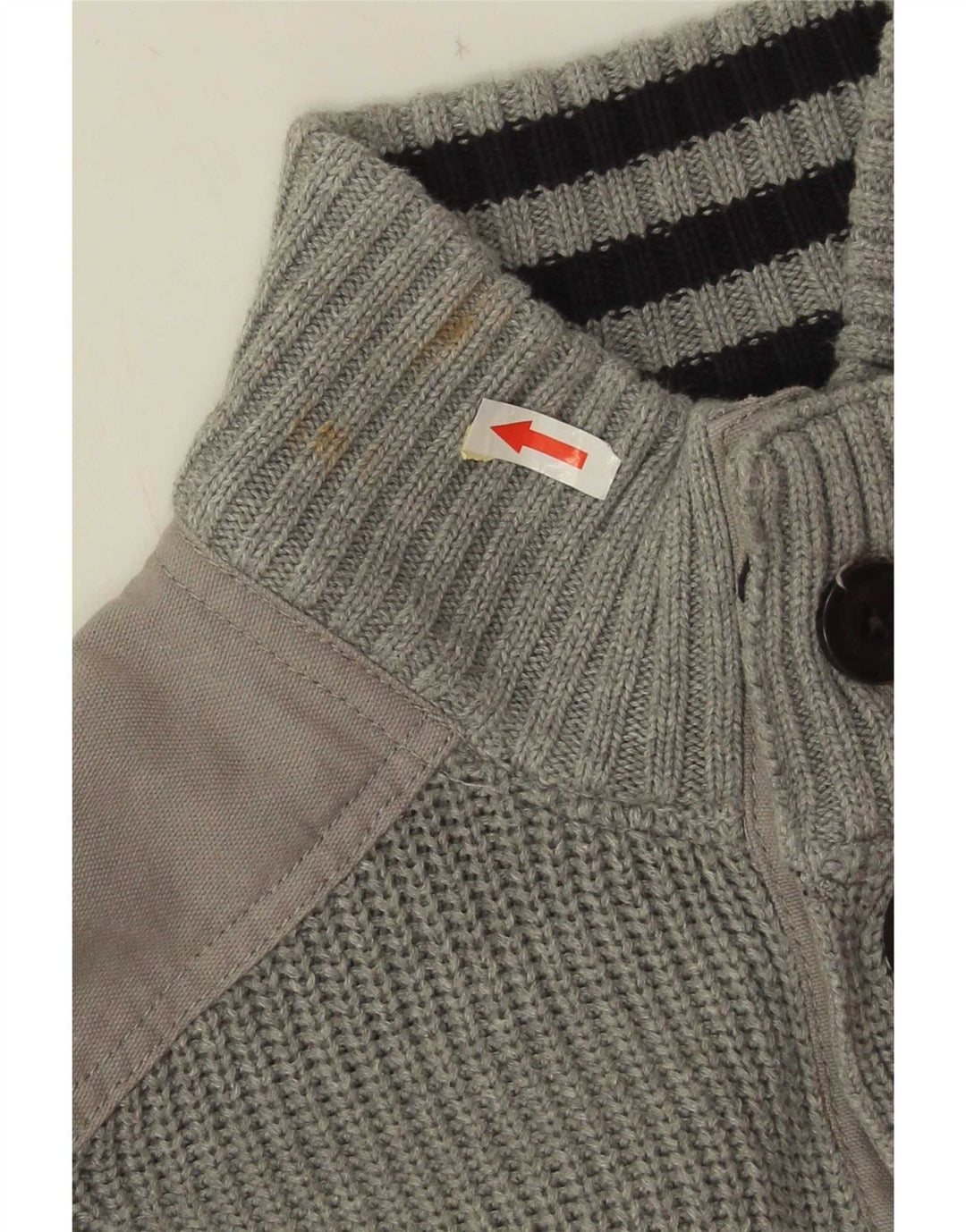 Pulover pentru bărbați Earthkeepers Slim Fit, cu fermoar și gât, gri mediu
