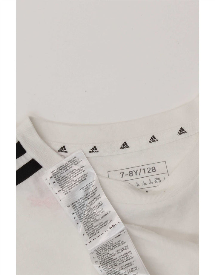 Tricou Băieți Adidas Top 7-8 Ani Bumbac Alb