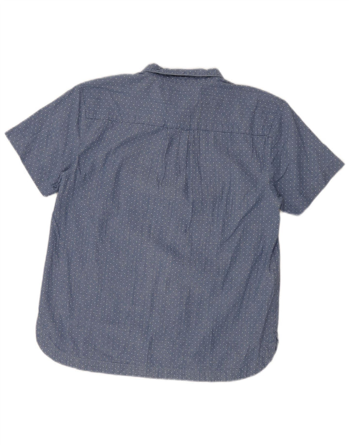 Cămașă pulover cu mânecă scurtă pentru femei Dack's UK 18 XL, bumbac cu pete albastre