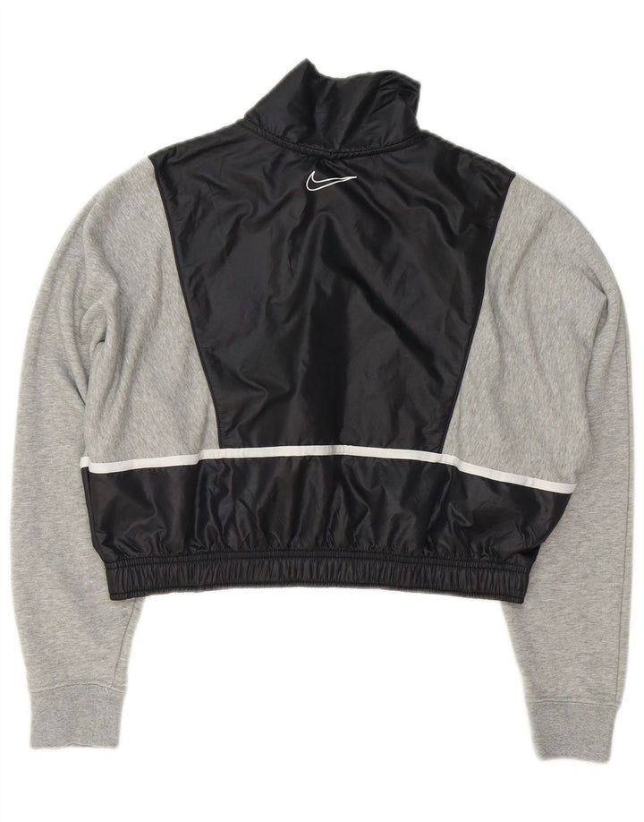 Pulover oversized crop Nike pentru femei UK 10, mic, gri, colorblock