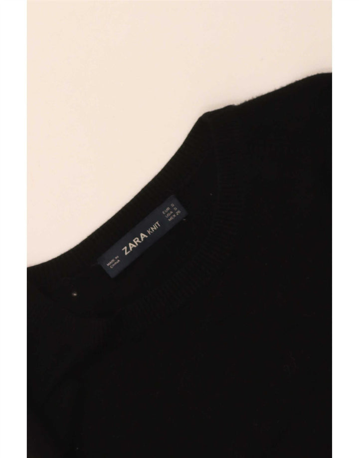 Pulover pentru femei cu gât de barcă Zara UK 8 Mic Negru