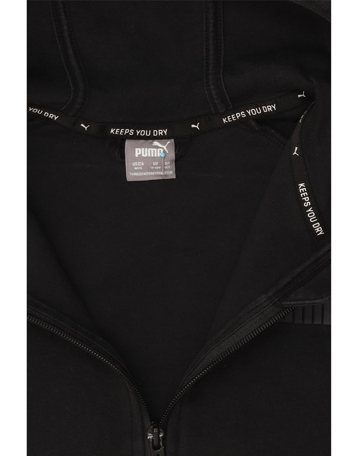 Pulover Puma pentru băieți, cu fermoar, 11-12 ani, negru