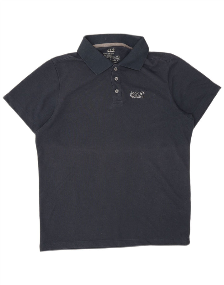 JACK WOLFSKIN Tricou polo pentru bărbați UK 34 Poliester bleumarin mic
