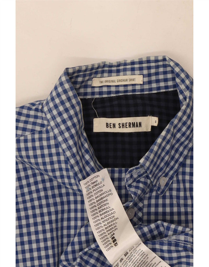 Cămașă pentru bărbați Ben Sherman, mică, albastră, din bumbac