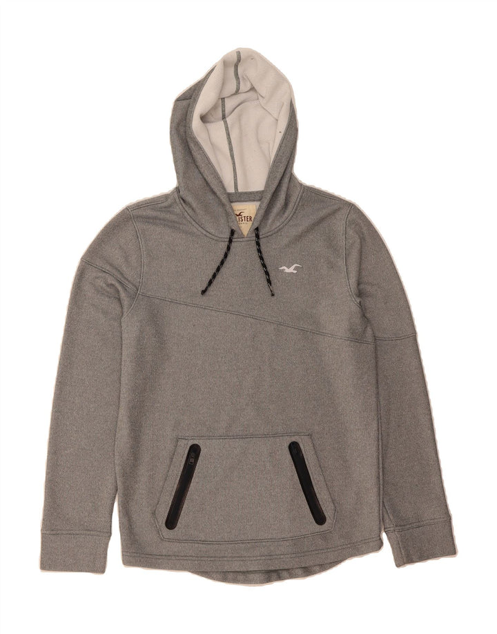 HOLLISTER Mens Hoodie Jumper Small Grey Polyester Vintage Hollister and Second-Hand Hollister from Messina Hembry 