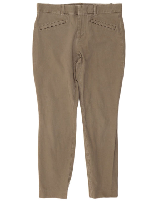 Pantaloni decupați Gap pentru femei US 8 Medium W30 L25 Kaki Bumbac